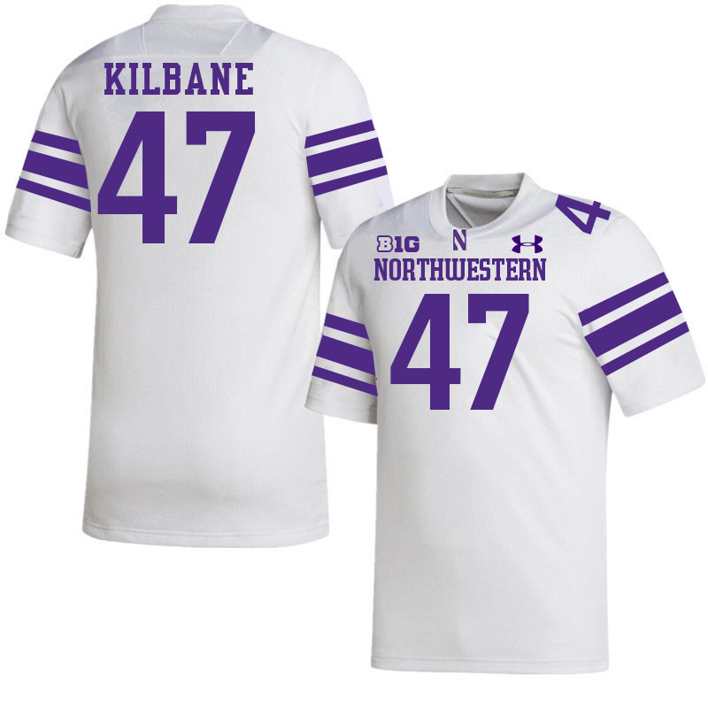 Northwestern Wildcats #47 Michael Kilbane College Football Jerseys Stitched-White